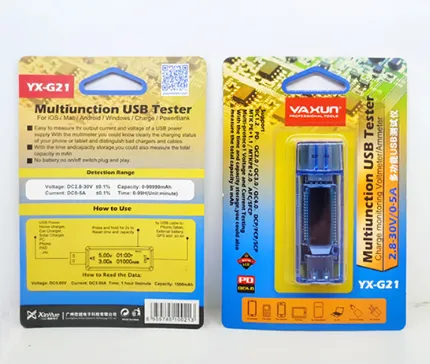 Tester USB Voltimetro/Amperimetro YAXUN YX-G21