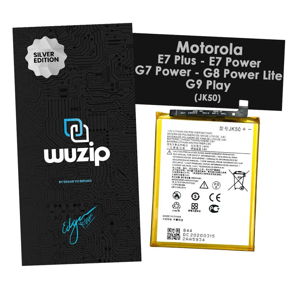 Bateria Motorola E7 Plus / E7 Power / G7 Power / G8 Power Lite / G9 Play G20 G30 – Silver Edition Jk50