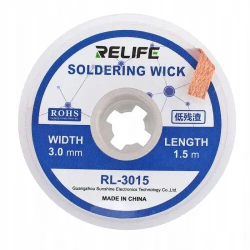 MALLA DESOLDANTE RELIFE – RL3015  1.5 3.0mm