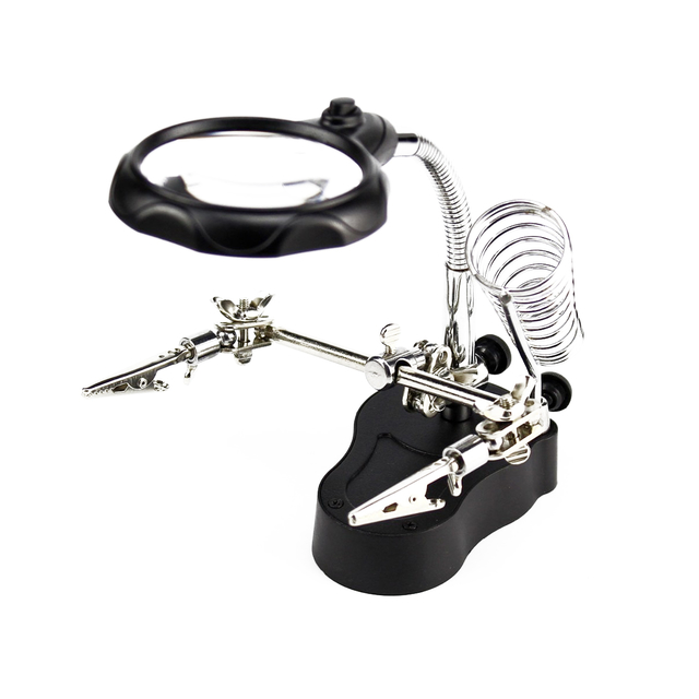 Soporte Mesa 3 Manos Apoyo Soldador (Sujeta Placa Con Lupa) Ifx