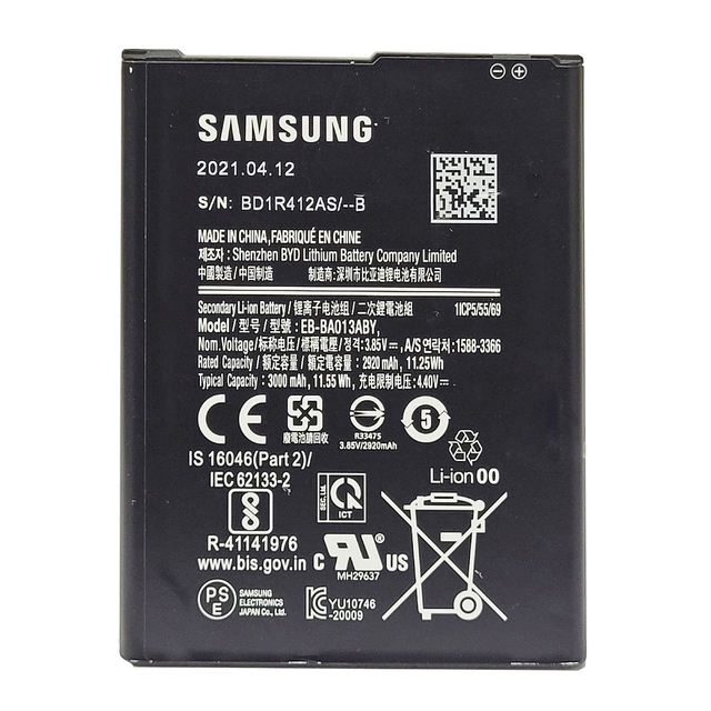 BATERIA SAMSUNG A01 CORE - A013 (EB-BA013ABY)  ORIGINAL EVE