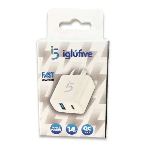 Cargador de Pared 14W – QC2.5 + PD charger iglufive LIZ