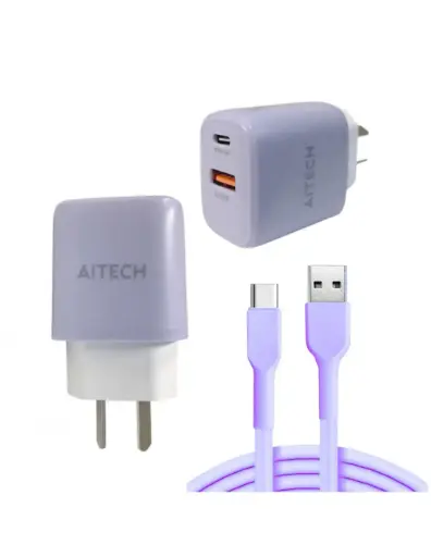 CARGADOR RAPIDO AITECH 2 USB QC3.0 