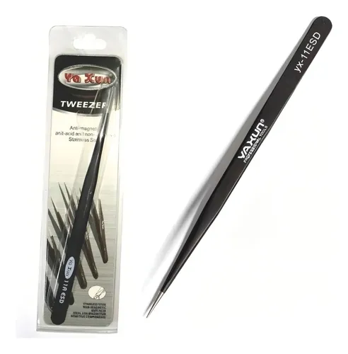 Pinza Brusela Recta Antiestática Yaxun Yx-11 Esd