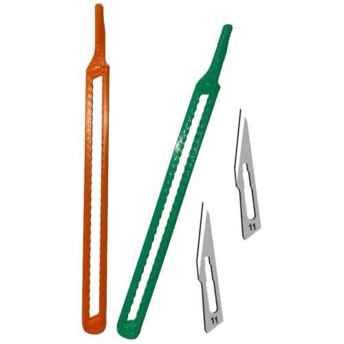 Mango bisturi impreso 3D flexible n°3 + 2 hojas LIZ 