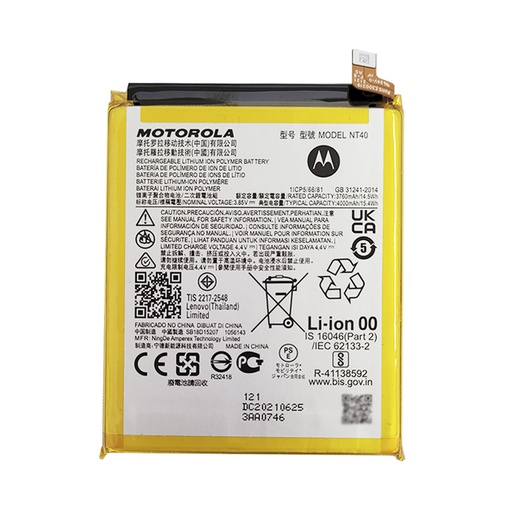 Bateria Motorola Moto E20 Xt2155 Nt40 4000 Mah ORIGINAL  (con detalles esteticos)